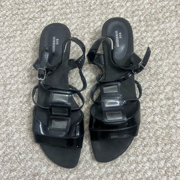 Ros Hommerson Vintage Sandal Heel black size 12 - Picture 1 of 10